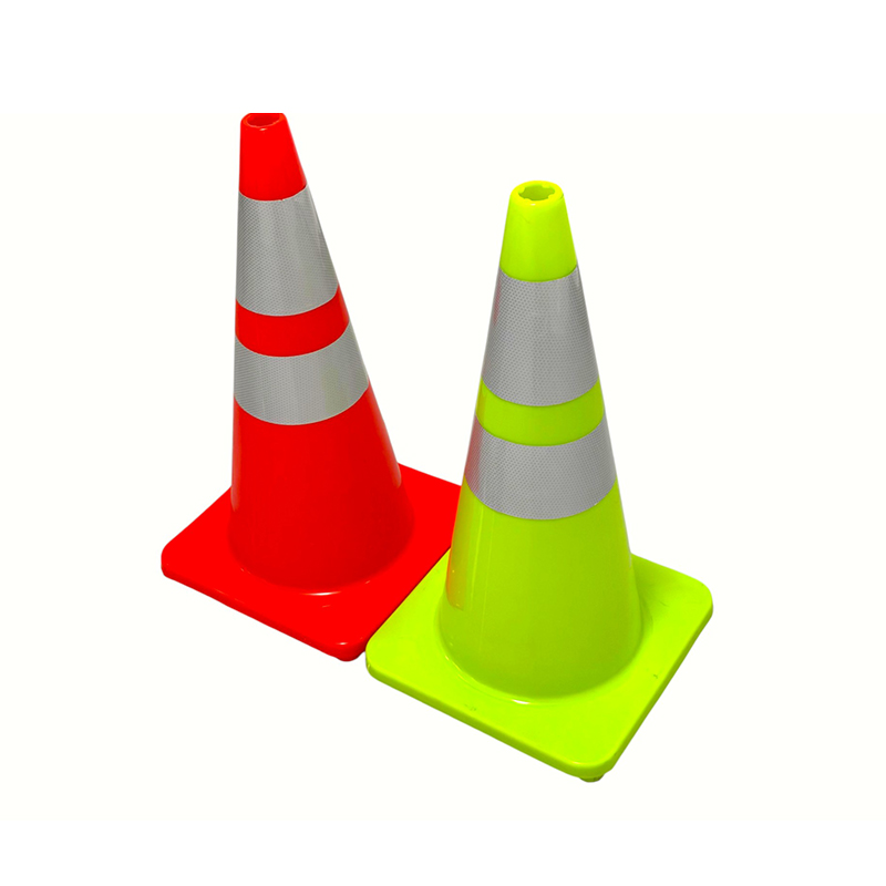 Cone de segurança de trânsito em PVC de alta elasticidade com base de borracha ponderada opcional para controle rodoviário em todas as condições climáticas e isolamento de perigos Cone de segurança de trânsito em PVC de alta elasticidade com base de borracha ponderada opcional para controle rodoviário em todas as condições climáticas e isolamento de perigos