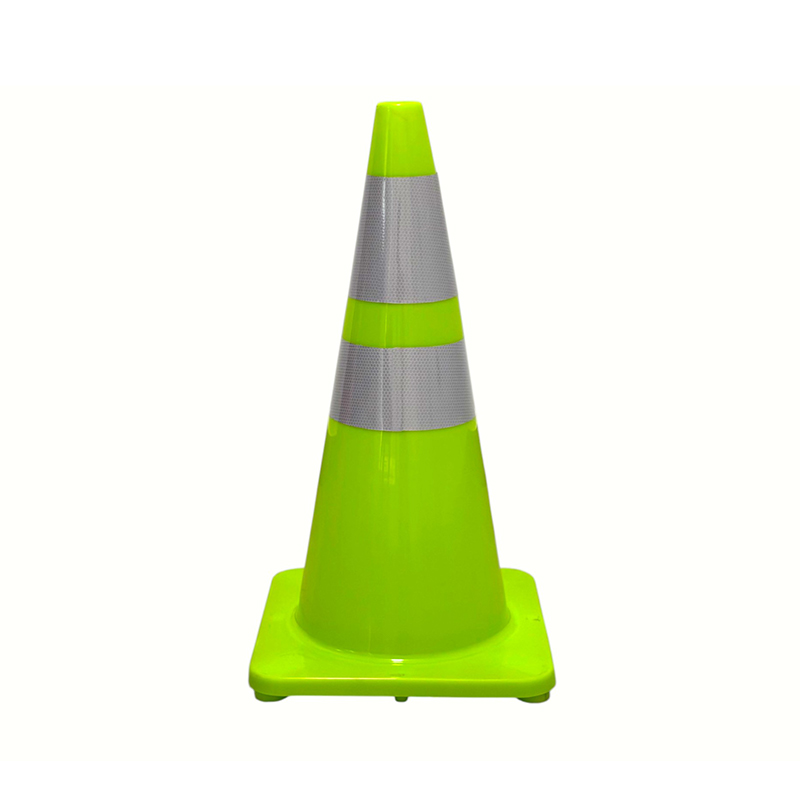 Cone de segurança de trânsito em PVC de alta elasticidade com base de borracha ponderada opcional para controle rodoviário em todas as condições climáticas e isolamento de perigos Cone de segurança de trânsito em PVC de alta elasticidade com base de borracha ponderada opcional para controle rodoviário em todas as condições climáticas e isolamento de perigos