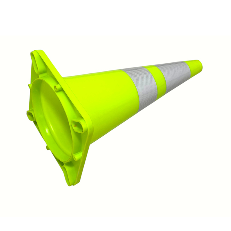 Cone de segurança de trânsito em PVC de alta elasticidade com base de borracha ponderada opcional para controle rodoviário em todas as condições climáticas e isolamento de perigos Cone de segurança de trânsito em PVC de alta elasticidade com base de borracha ponderada opcional para controle rodoviário em todas as condições climáticas e isolamento de perigos