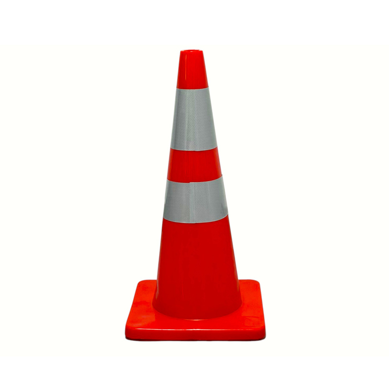 Cone de segurança de trânsito em PVC de alta elasticidade com base de borracha ponderada opcional para controle rodoviário em todas as condições climáticas e isolamento de perigos Cone de segurança de trânsito em PVC de alta elasticidade com base de borracha ponderada opcional para controle rodoviário em todas as condições climáticas e isolamento de perigos