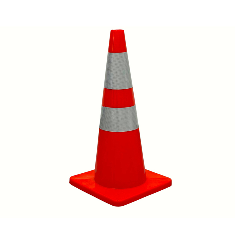 Cone de segurança de trânsito em PVC de alta elasticidade com base de borracha ponderada opcional para controle rodoviário em todas as condições climáticas e isolamento de perigos Cone de segurança de trânsito em PVC de alta elasticidade com base de borracha ponderada opcional para controle rodoviário em todas as condições climáticas e isolamento de perigos