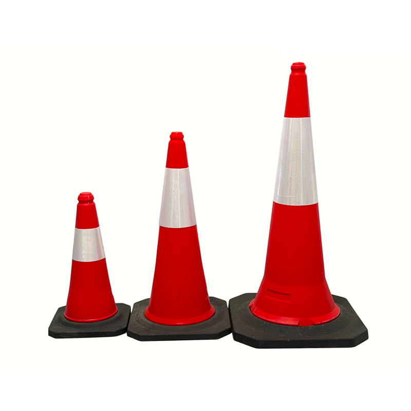 Cone reflexivo de segurança no trânsito PE de alta visibilidade 50/75/100cm para gerenciamento de estradas