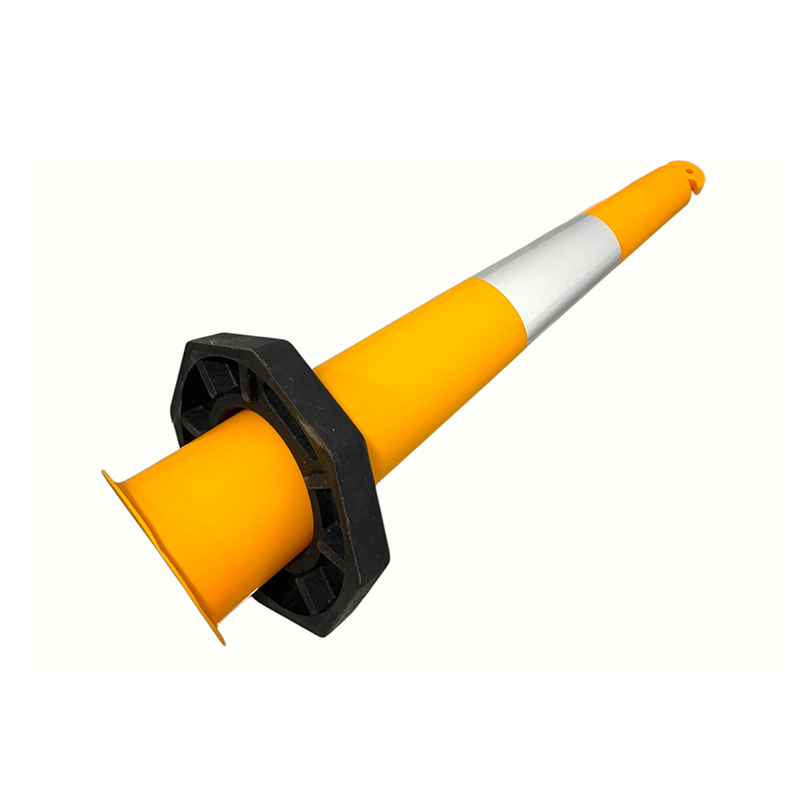 Cone de tráfego de PVC de alta flexibilidade T-TOP portátil para perímetros de construção