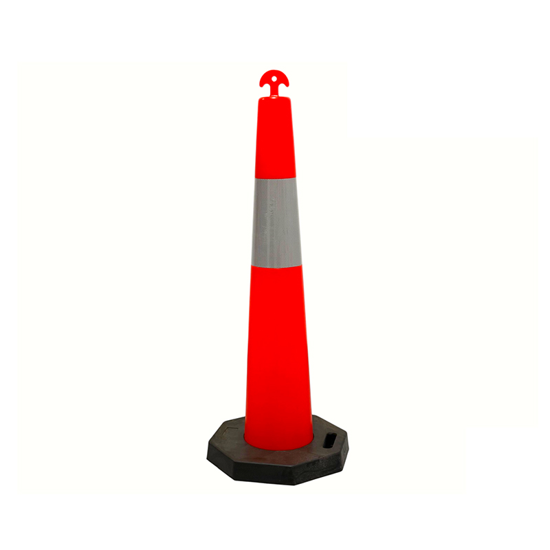 Cone de tráfego de PVC de alta flexibilidade T-TOP portátil para perímetros de construção
