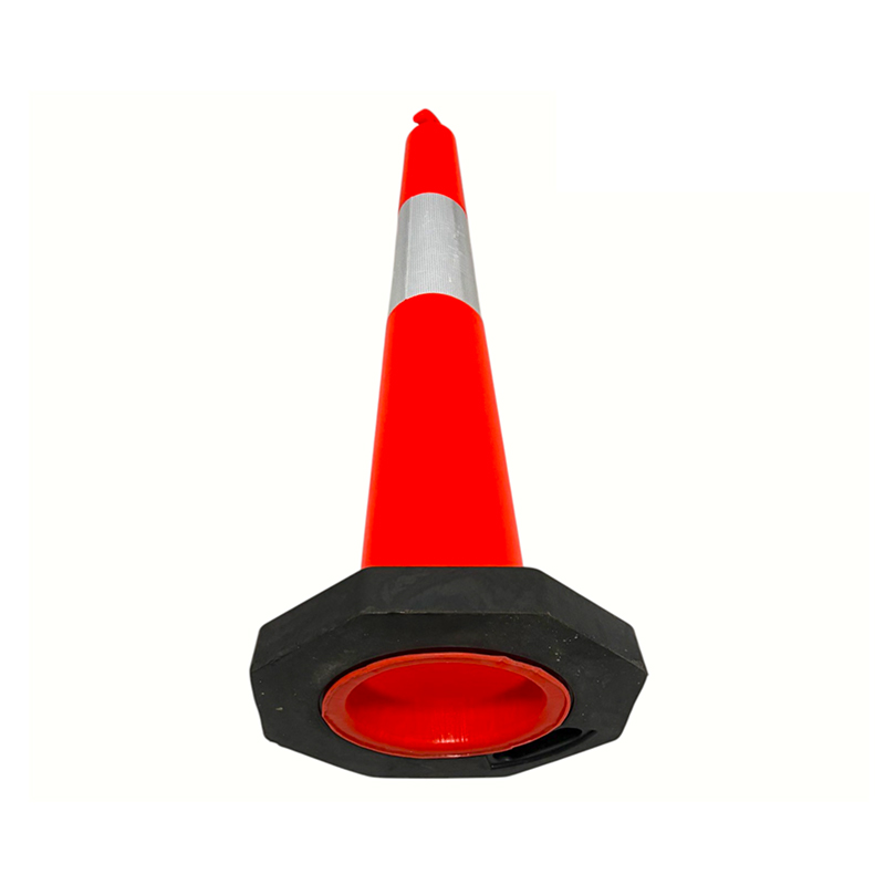 Cone de tráfego de PVC de alta flexibilidade T-TOP portátil para perímetros de construção