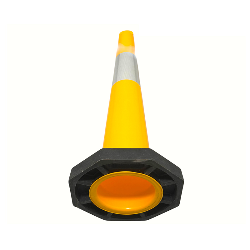 Cone de tráfego de PVC de alta flexibilidade T-TOP portátil para perímetros de construção