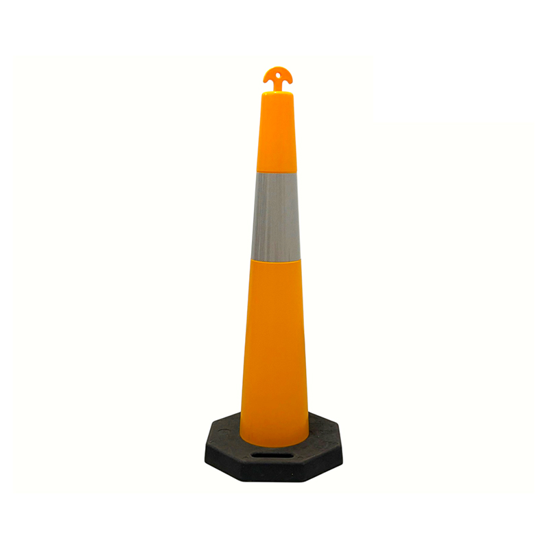 Cone de tráfego de PVC de alta flexibilidade T-TOP portátil para perímetros de construção