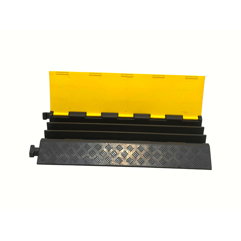 Base de borracha reforçada, alta capacidade de carga, capa de pvc, protetor de cabo resistente de 3 canais