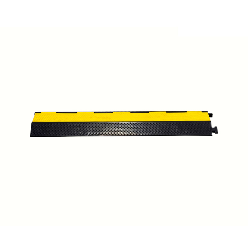 Protetor de cabo resistente de 2 canais com base de borracha de grau de engenharia amarelo