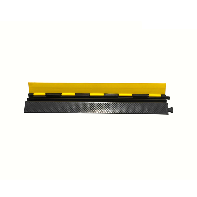 Protetor de cabo resistente de 2 canais com base de borracha de grau de engenharia amarelo