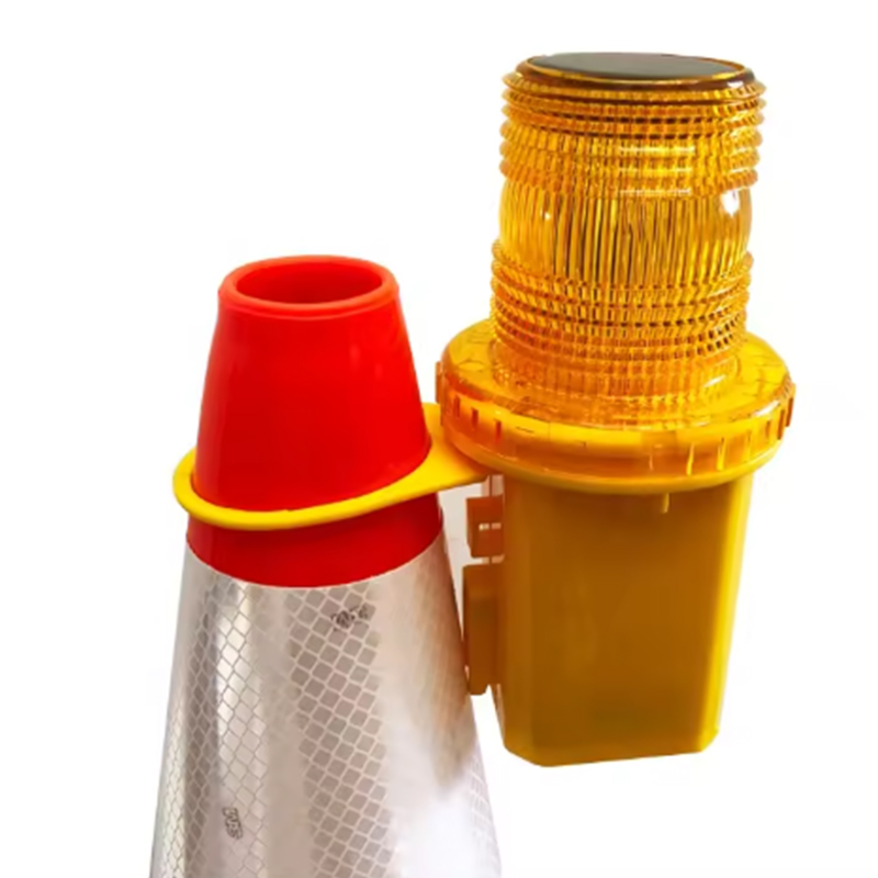 Cones de trânsito led movidos a energia solar, fotossensíveis, com detecção automática, à prova de intempéries, e luzes de advertência de sinal de perigo