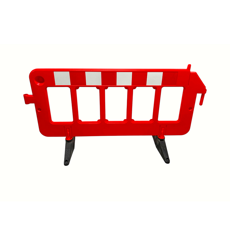 Guarda-corpo giratório para pedestres com intertravamento integrado e moldado por sopro, tipo suporte resistente
