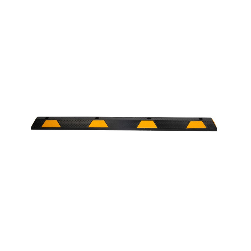 Paradas de roda de borracha de aviso reflexivo extra-longo de grau industrial com cobertura total de roda dupla de 183 cm