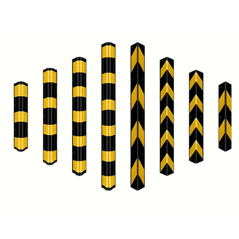 Protetores de canto de borracha industrial reflexivos resistentes com design de ângulo reto de 90 graus