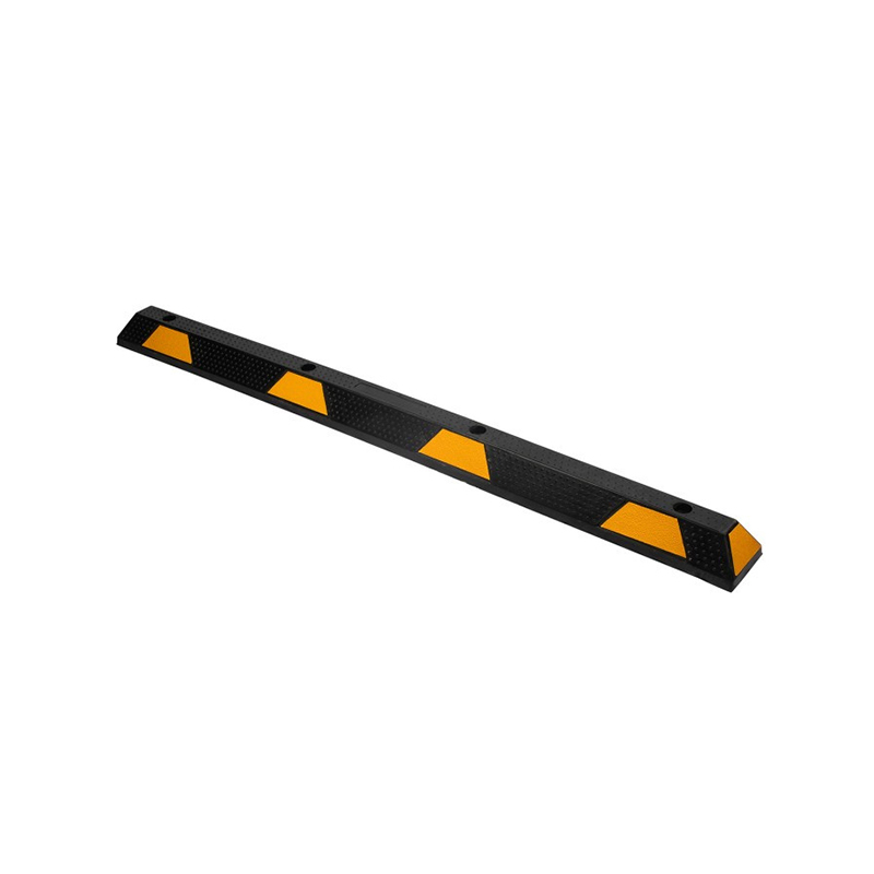Paradas de roda de borracha de aviso reflexivo extra-longo de grau industrial com cobertura total de roda dupla de 183 cm