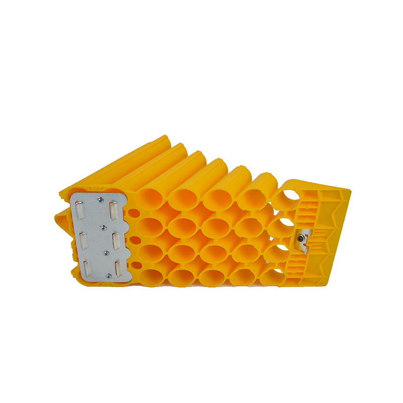 Paradas de roda de borracha antiderrapantes com design triangular de alta aderência