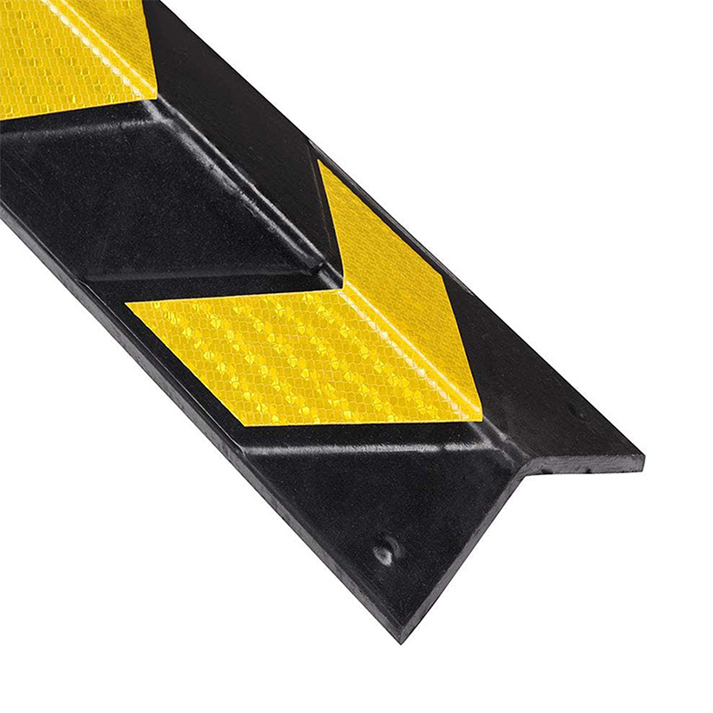 Protetores de canto de borracha industrial reflexivos resistentes com design de ângulo reto de 90 graus