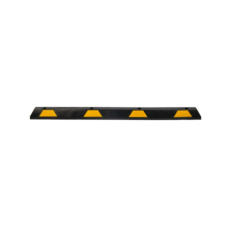 Paradas de roda de borracha de aviso reflexivo extra-longo de grau industrial com cobertura total de roda dupla de 183 cm