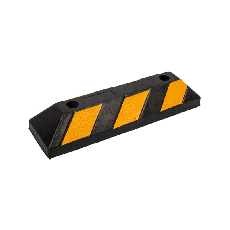 Paradas de roda de borracha de aviso reflexivo extra-longo de grau industrial com cobertura total de roda dupla de 183 cm