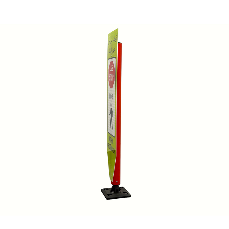 Placa de sinalização delineadora de tráfego flexível com base elástica resistente a impactos