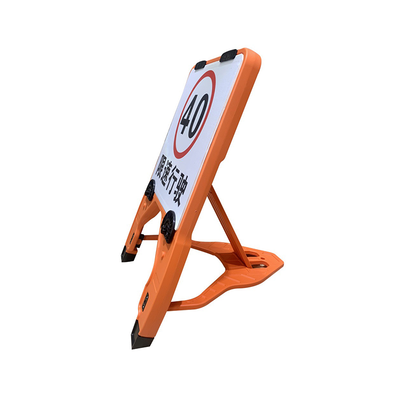 Sinal de trânsito extensível quadrado de plástico HDPE portátil com clipes de troca rápida