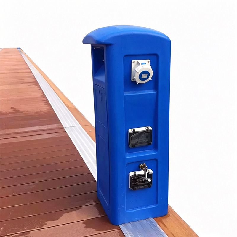 Pedestal de energia marítima resistente à corrosão
