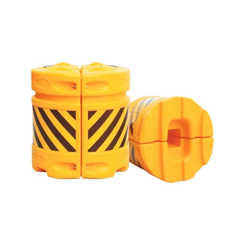 Barril anti-impacto de tráfego HDPE de combinação modular com cobertura reflexiva