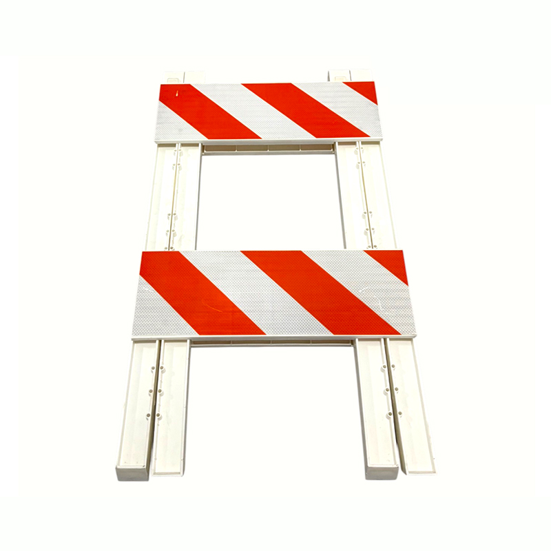 Barricada de tráfego de estrutura em A de plástico com painéis reflexivos de nível de engenharia