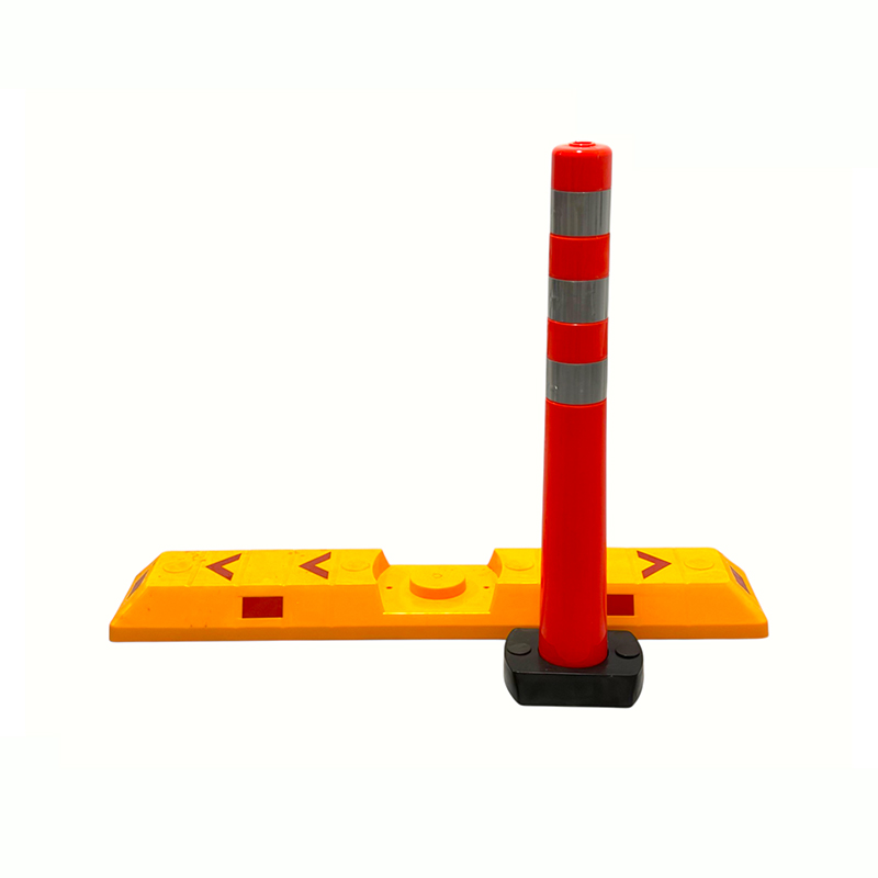 Poste delineador flexível modular com meio-fio separador de faixa de tráfego