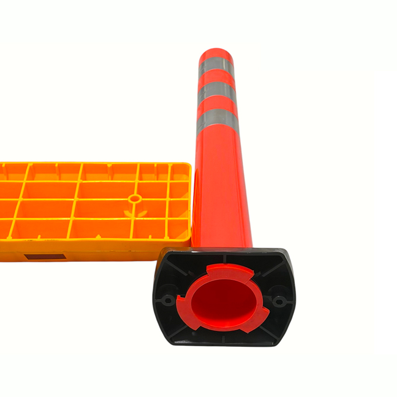 Poste delineador flexível modular com meio-fio separador de faixa de tráfego