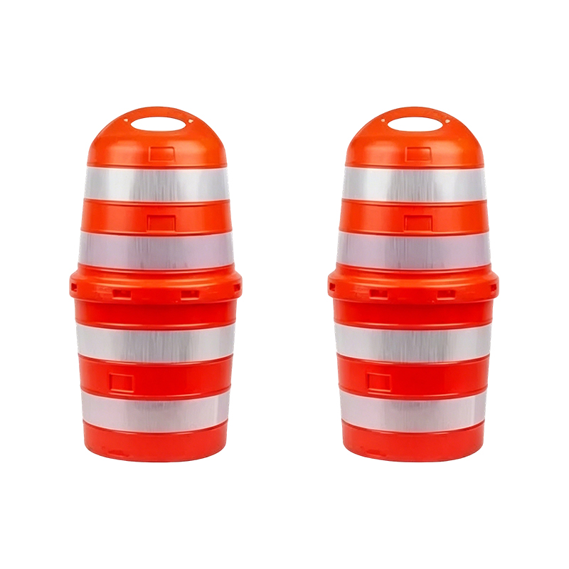 Tambor de tráfego HDPE de duas peças com alça superior grande Tambor de tráfego HDPE de duas peças com alça superior grande