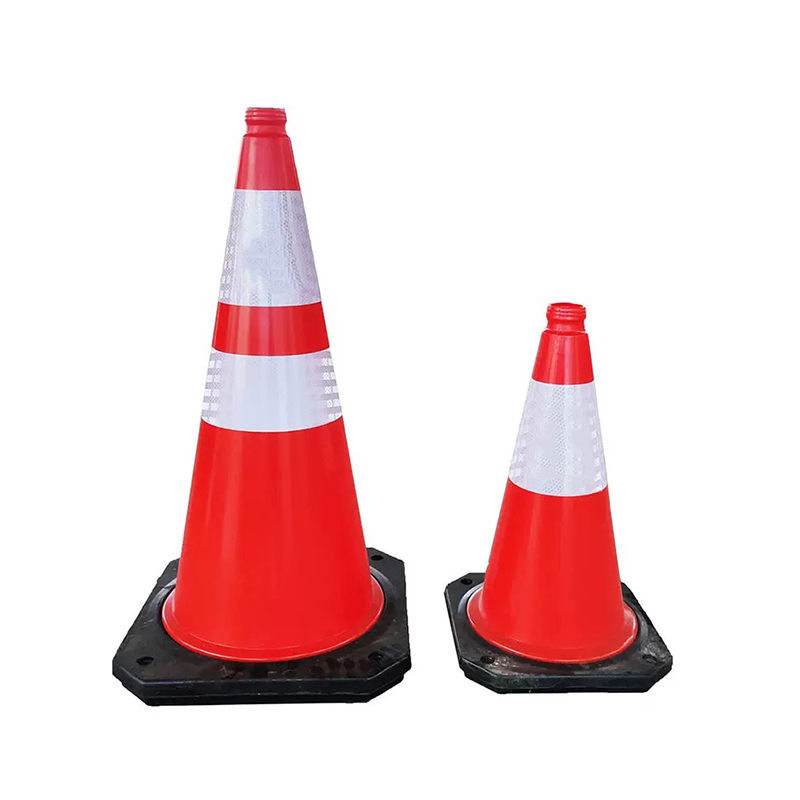 Cone de tráfego de plástico HDPE integrado com orifício para alça superior