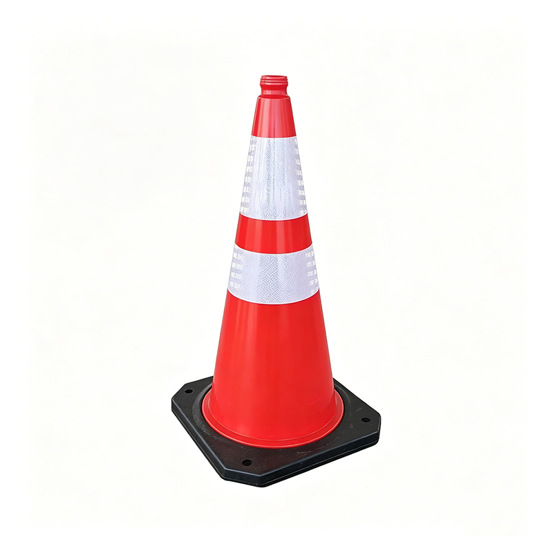 Cone de tráfego de plástico HDPE integrado com orifício para alça superior