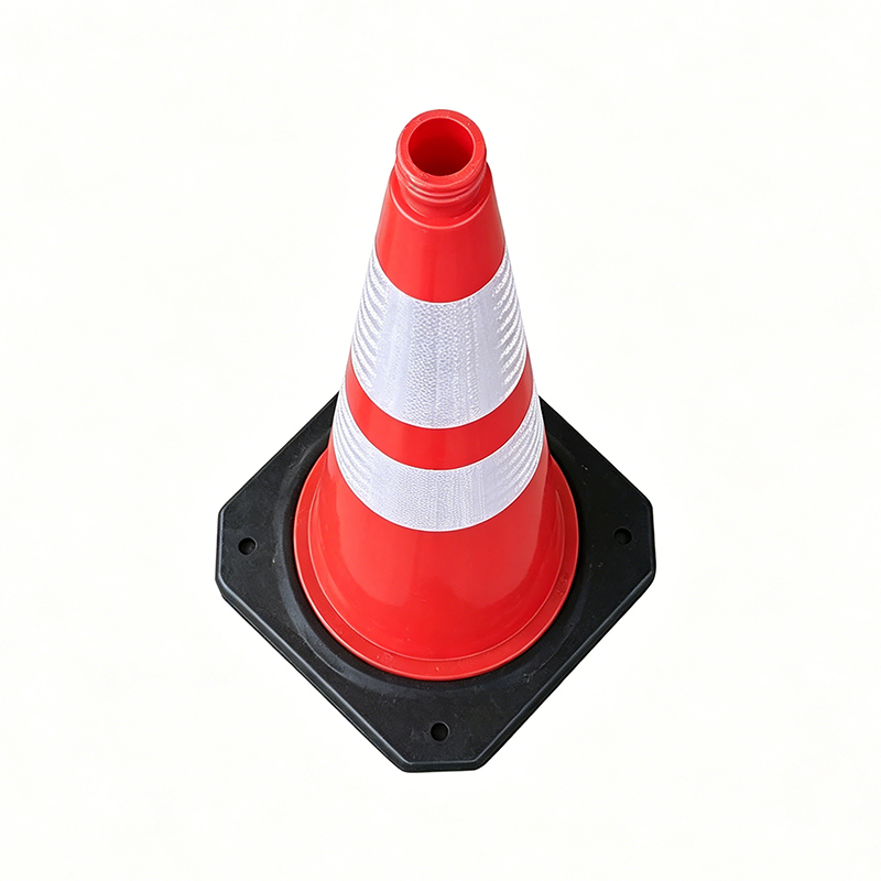 Cone de tráfego de plástico HDPE integrado com orifício para alça superior