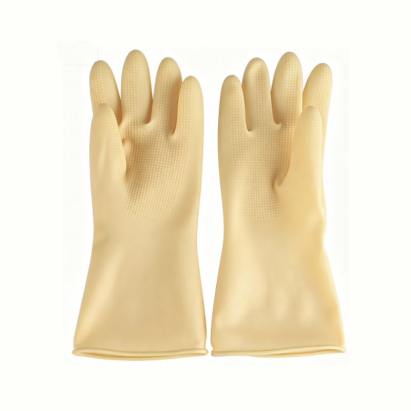 Luvas de borracha de látex resistentes a ácidos/álcalis para serviços pesados