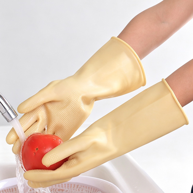 Luvas de borracha de látex resistentes a ácidos/álcalis para serviços pesados