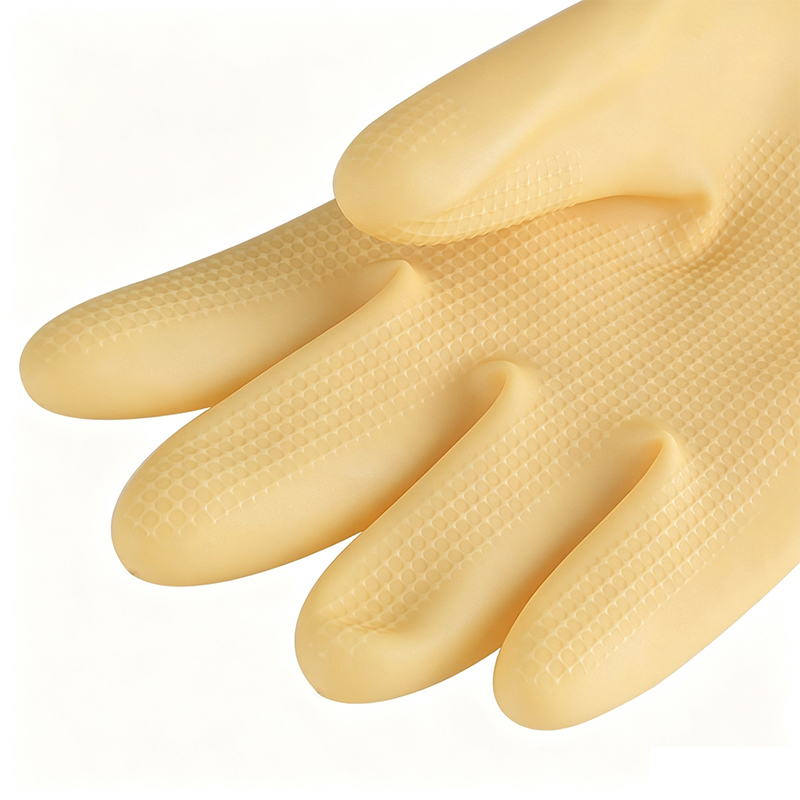 Luvas de borracha de látex resistentes a ácidos/álcalis para serviços pesados