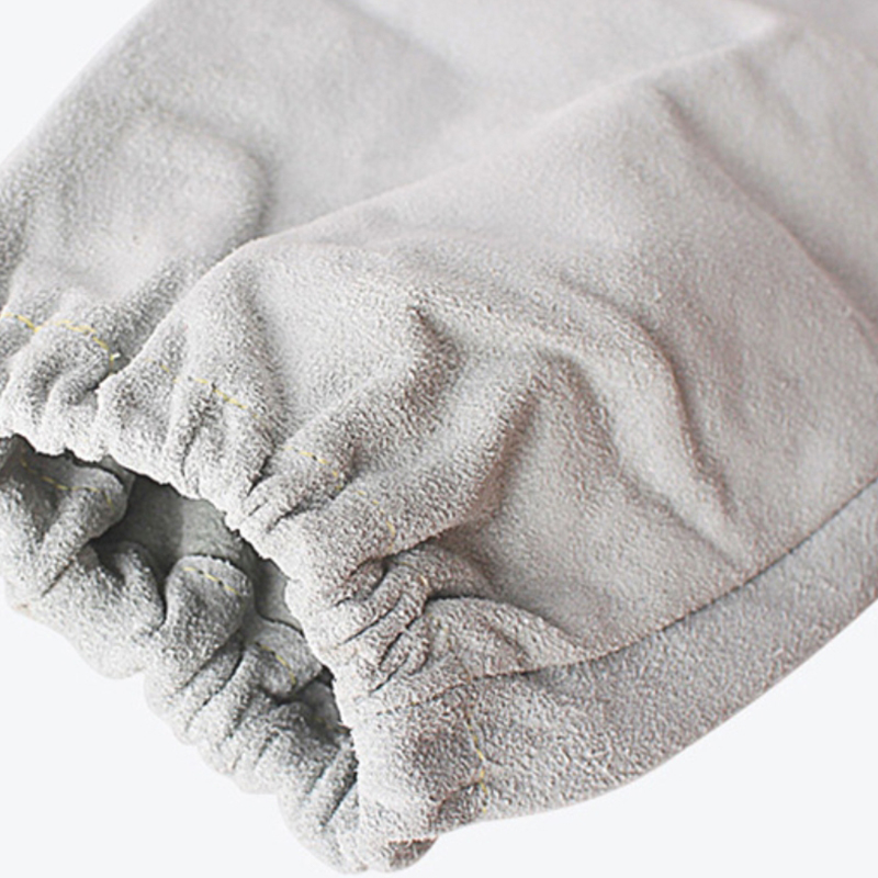 Mangas de soldagem de couro de vaca costuradas em Kevlar