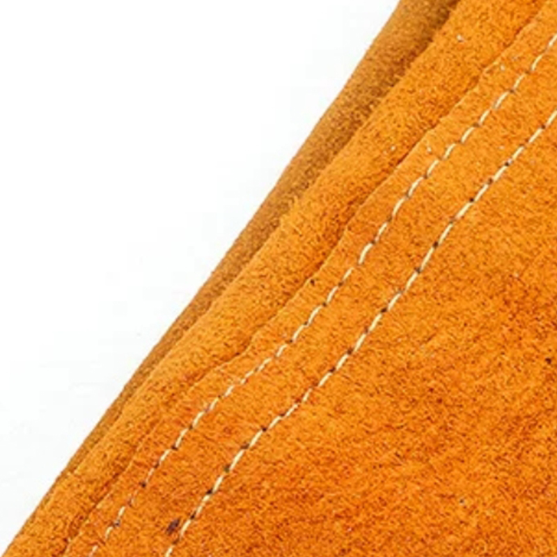Capa para pés de soldagem em couro dividido de vaca costurada em Kevlar