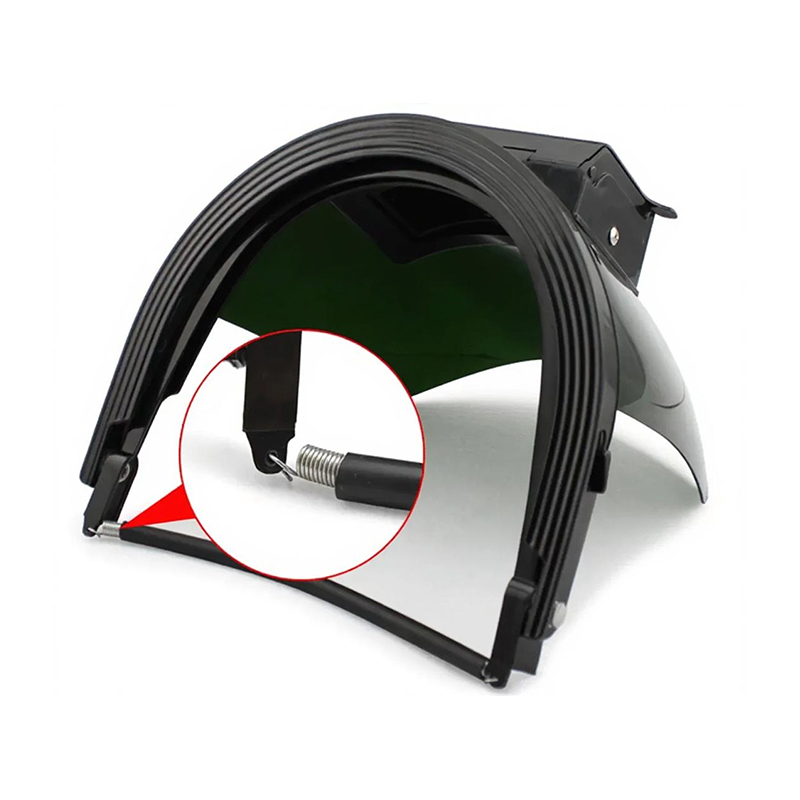 Máscara de soldagem com revestimento automático montada no capacete