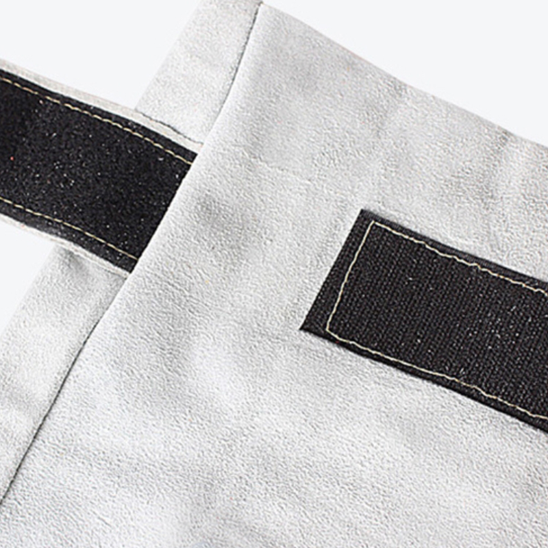 Mangas de soldagem de couro de vaca costuradas em Kevlar