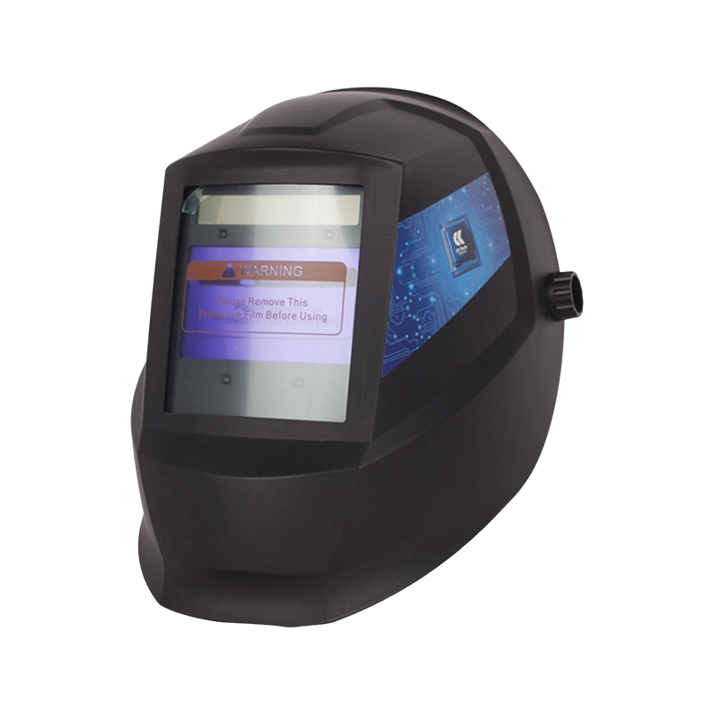 Capacete de soldagem com escurecimento automático de cor verdadeira para janela grande