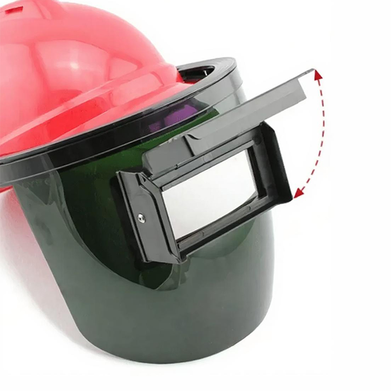 Máscara de soldagem com revestimento automático montada no capacete
