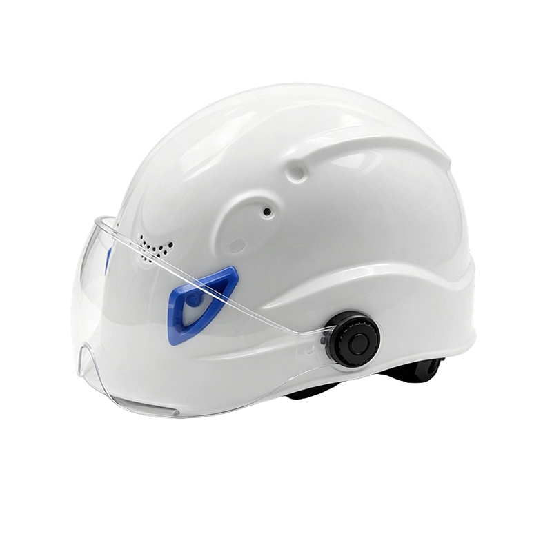 Capacete de segurança ABS de dupla finalidade com óculos de proteção para PC integrados