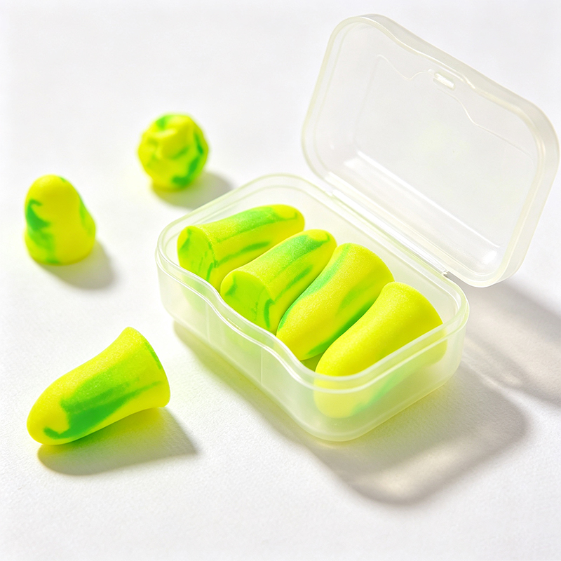 Tampão auricular de redução de ruído de espuma PU de recuperação lenta em forma de sino