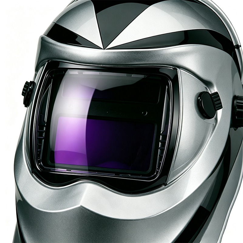 Capacete de soldagem digital com escurecimento automático solar com controles de tela sensível ao toque