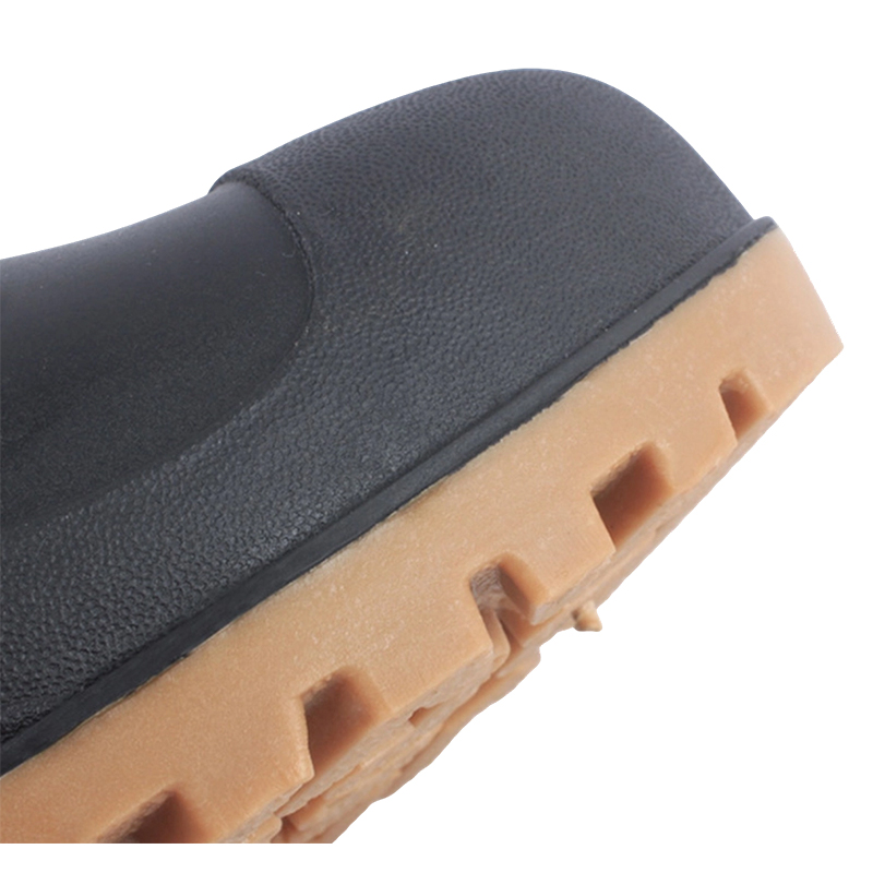 Botas de chuva em PVC com biqueira de aço fosco preto