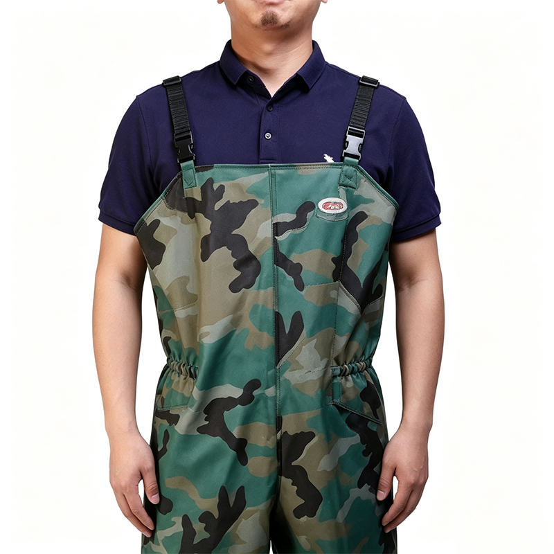 Waders de peito de lona de PVC para serviços pesados