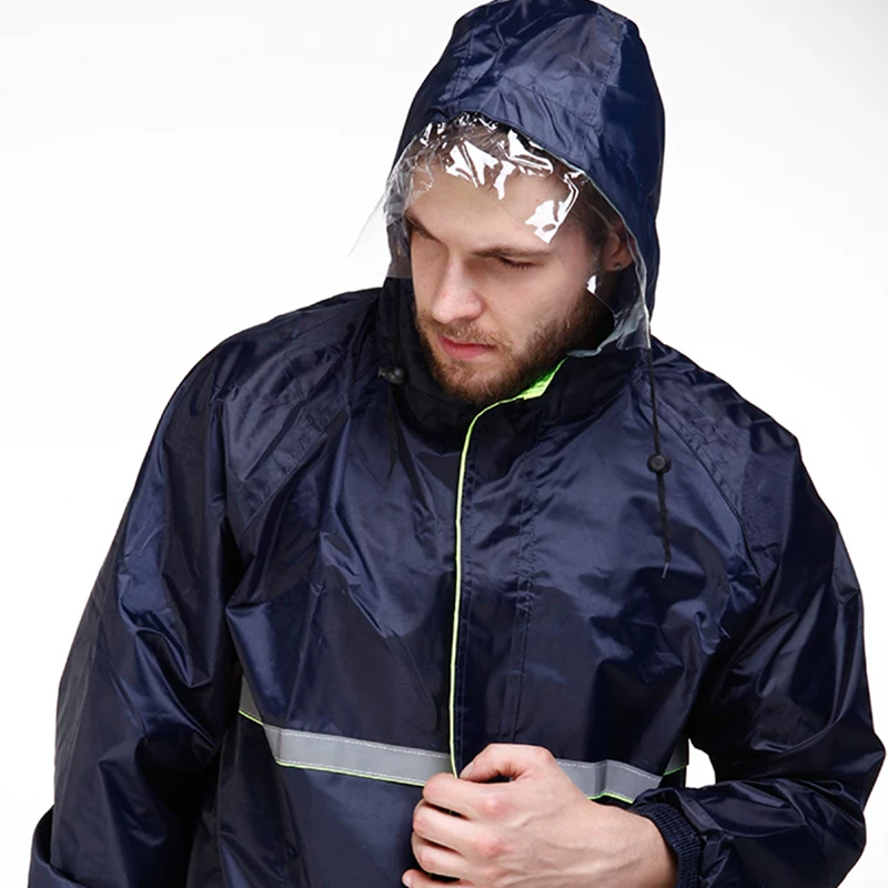 Capa de chuva refletiva de segurança de camada única espessada