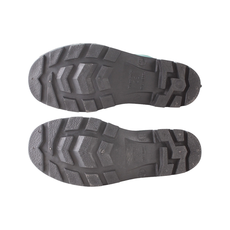 Botas de chuva industriais verdes foscas em PVC